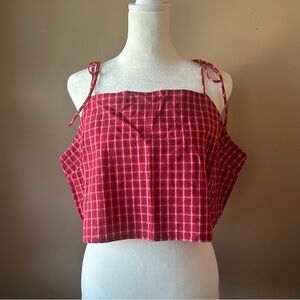 Cropped Plaid Square-Neck Cami from Urban Outfitters